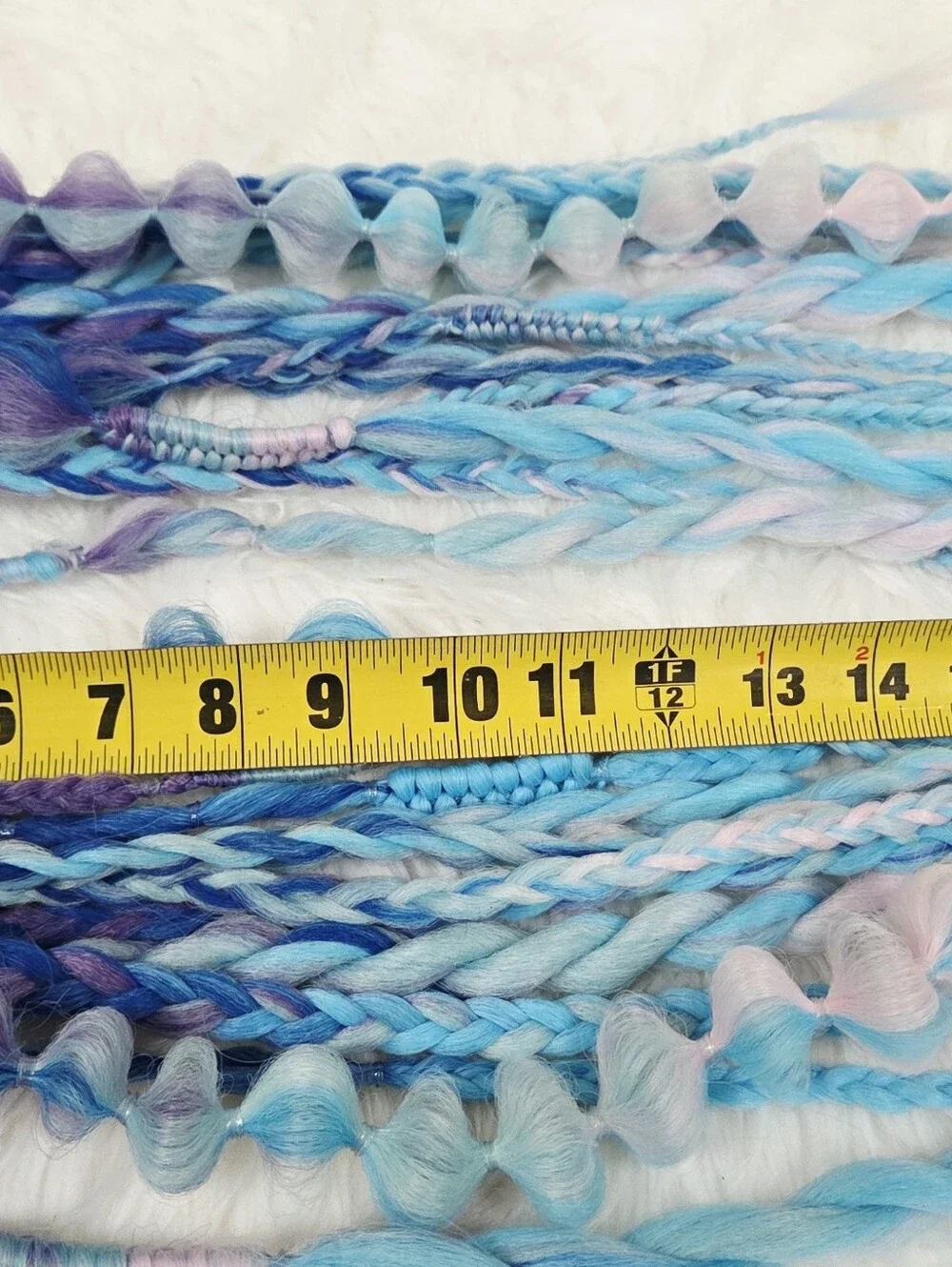 Handmade Synthetic Braid Hair Extensions - Blue/Purple rave Festival Dragon